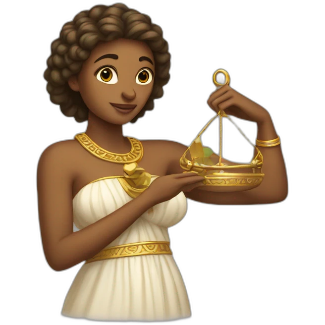 goddess femida with scales in the hand emoji