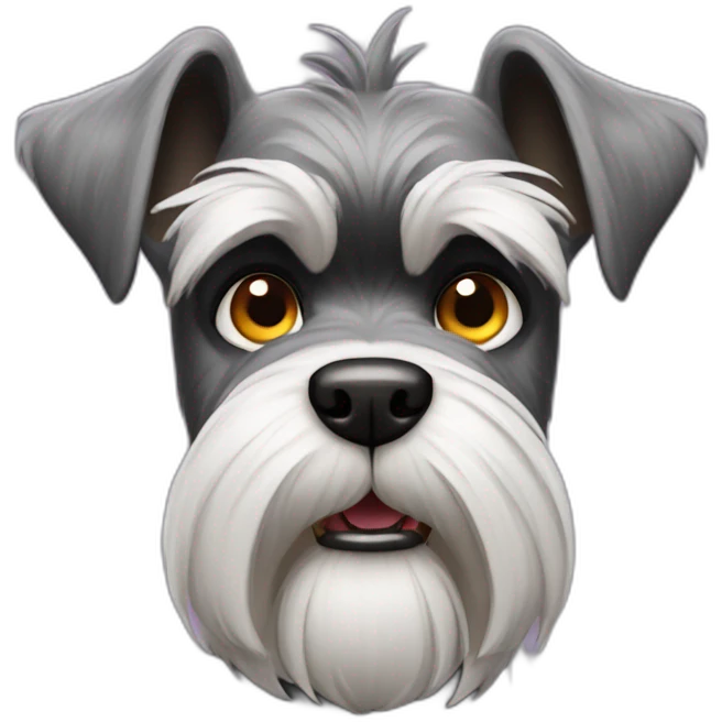 Schnauzer angry emoji