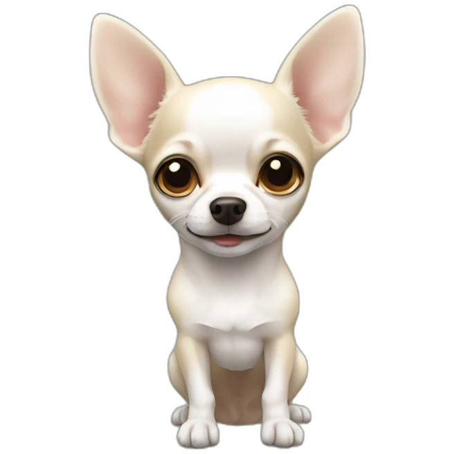 Chihuahua blanc emoji