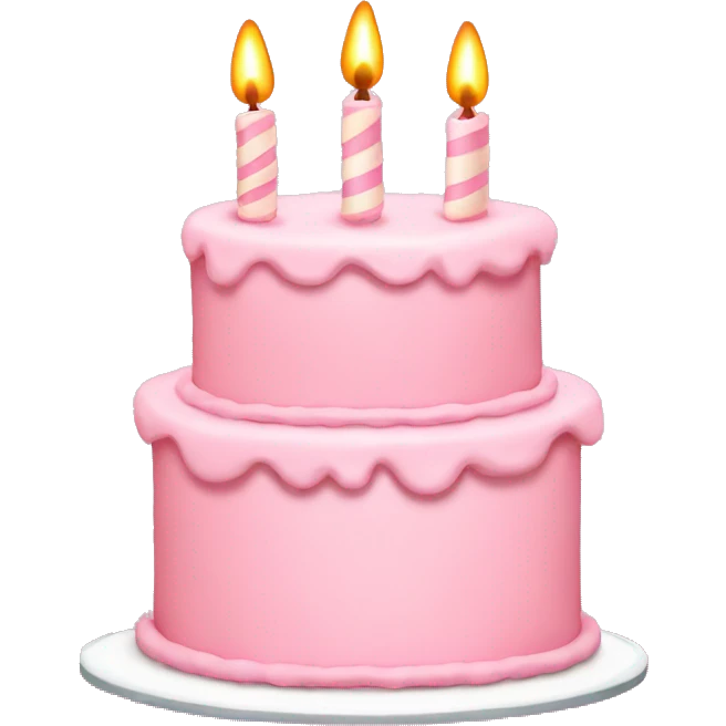 Baby pink birthday cake  emoji