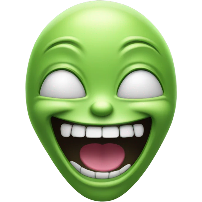 An alien laughing emoji