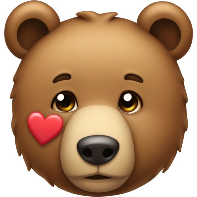 a combination of 😘🐻this two, i want te bear having a heart on his lips as he is kissing emoji