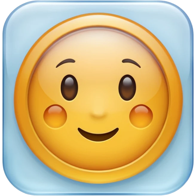circle in a small square plastic emoji