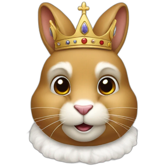 A rabbit that is a king emoji