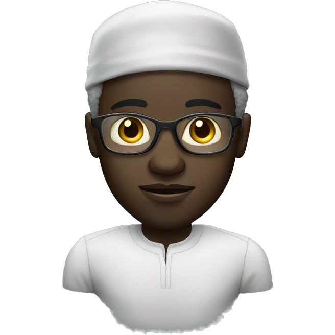 Black men from senegal with glass emoji