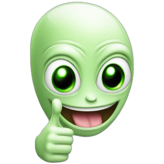 alien thumbs up emoji