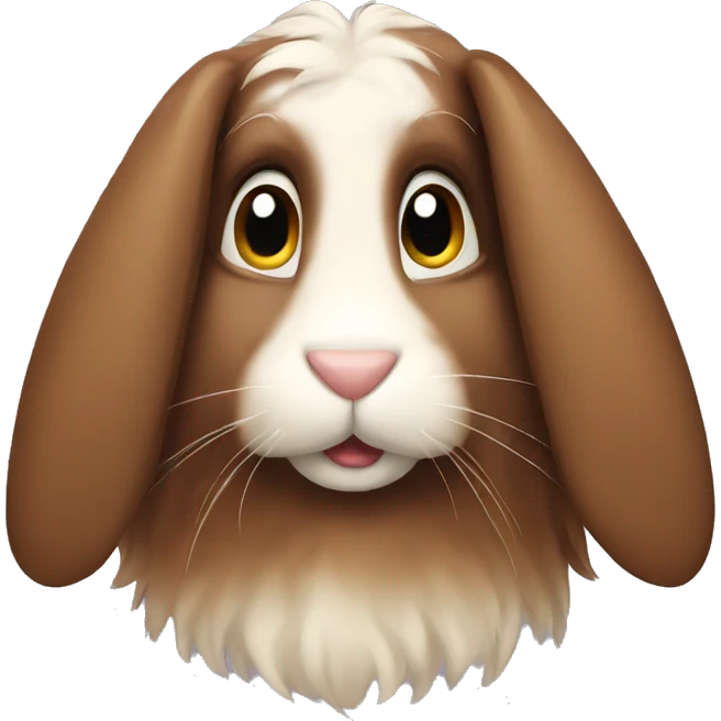 Long haired brown rabbit emoji