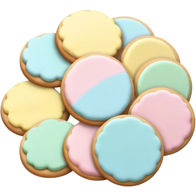 Pastel springtime cookies  emoji