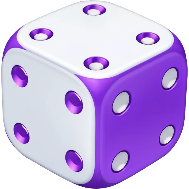 lucky white and purple emoji