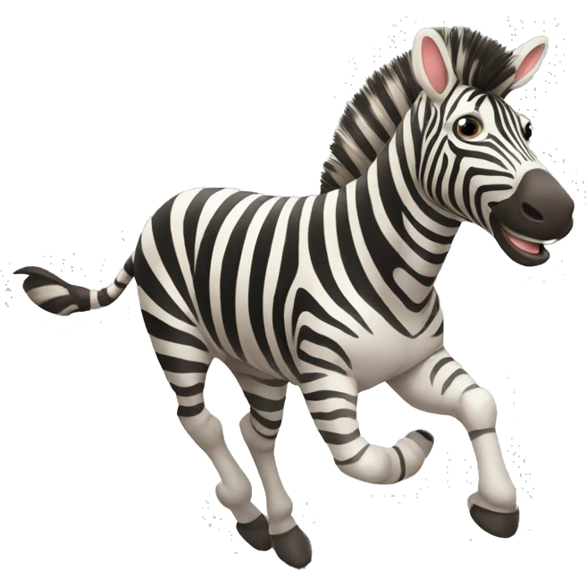 funny running zebra emoji