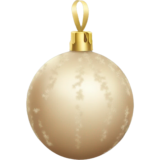 beige Christmas ball decoration emoji