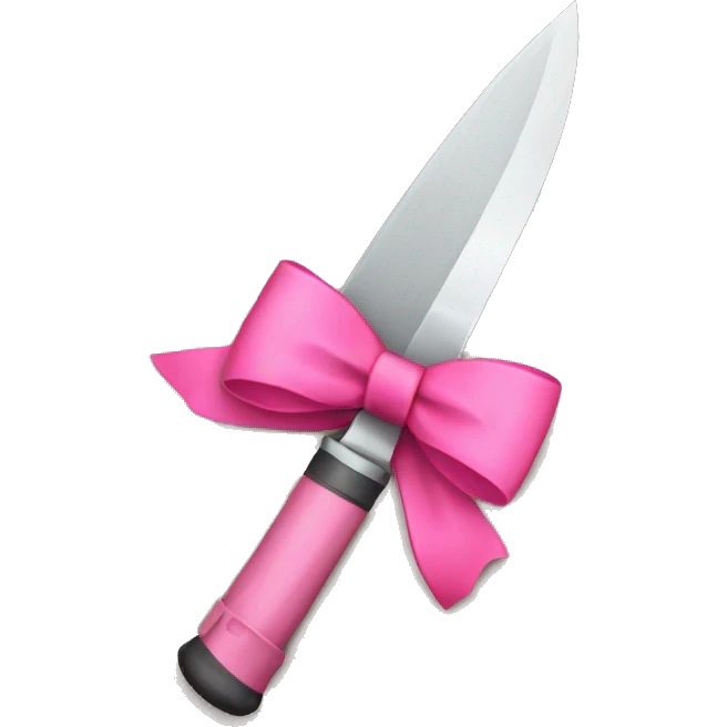 Knife with pink bow emoji