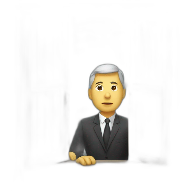 Government official looking out the window emoji