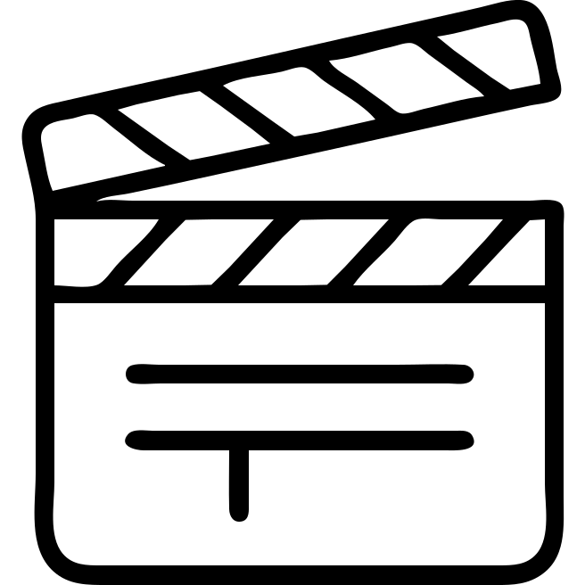 film slate black outlined icon emoji