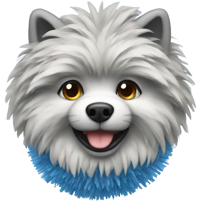 blue pompon emoji