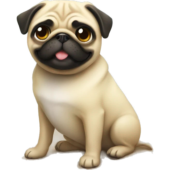 Pug summer emoji