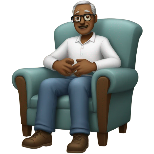 Papa sitting in his chair  emoji