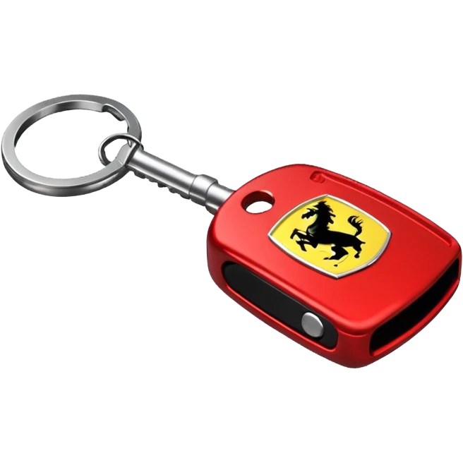 red Ferrari key with a black background emoji