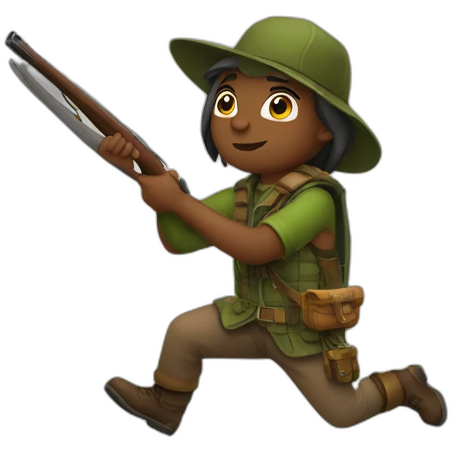 hunter-playing emoji