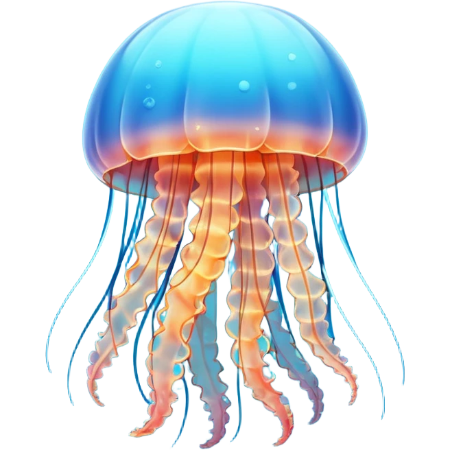 Jellyfish sky blue  emoji