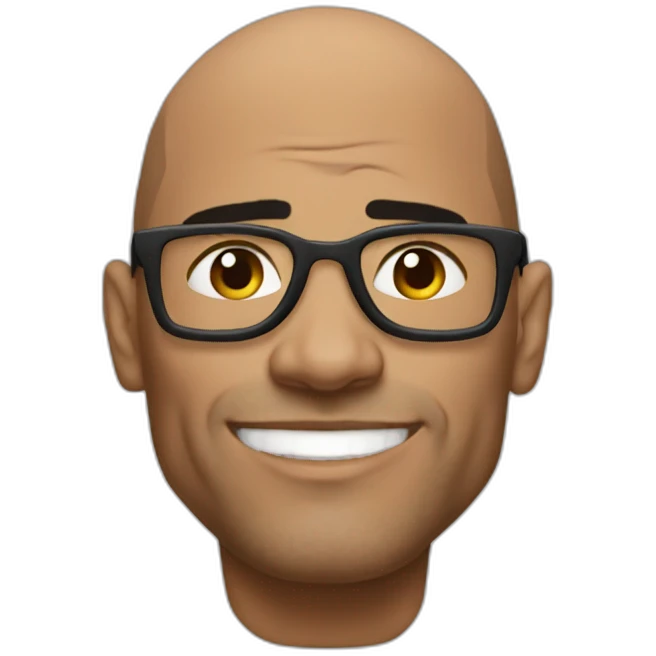 The rock on a pc emoji
