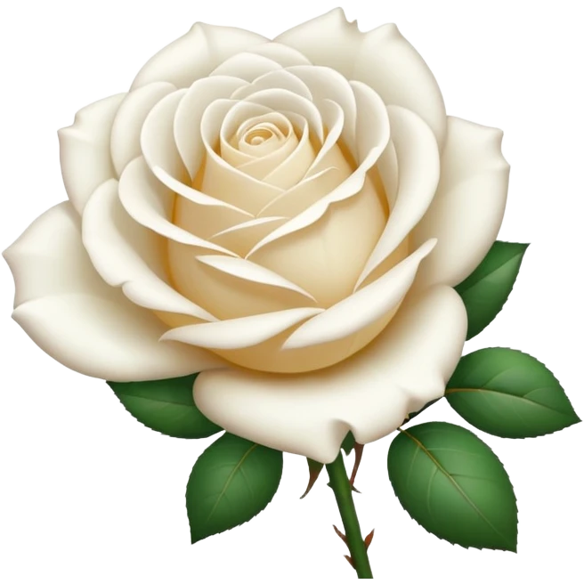 simple white rose emoji