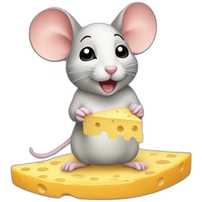 Mouse with cheese emoji