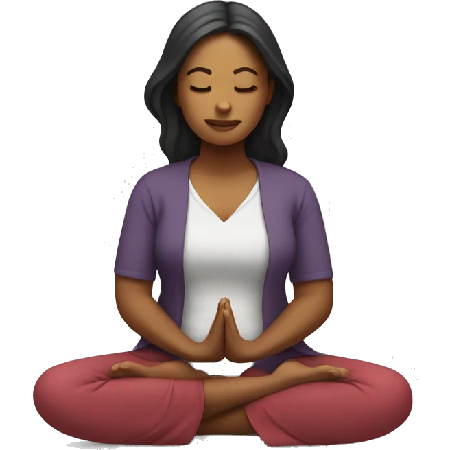 Mujer meditando emoji