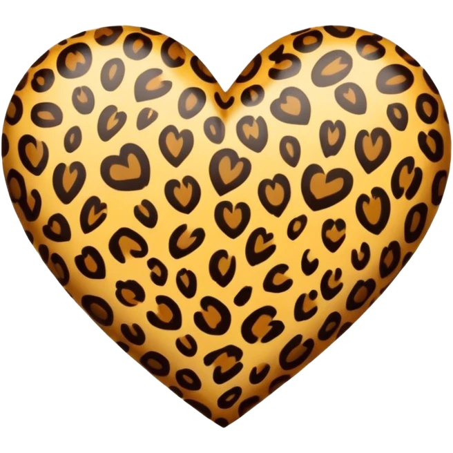 Leopard print heart emoji