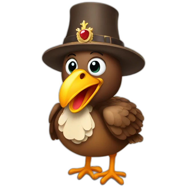 Royal turkey emoji