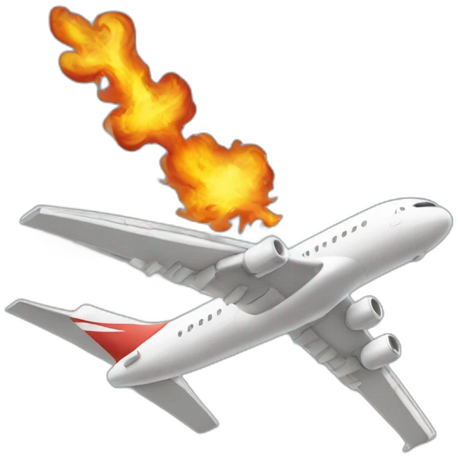 Aeroplane wuth fire emoji