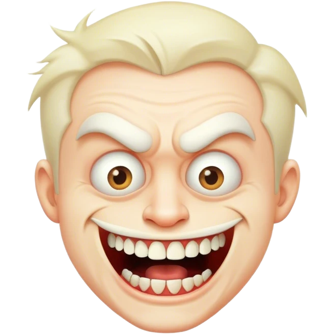 Crazy man with big teeth emoji