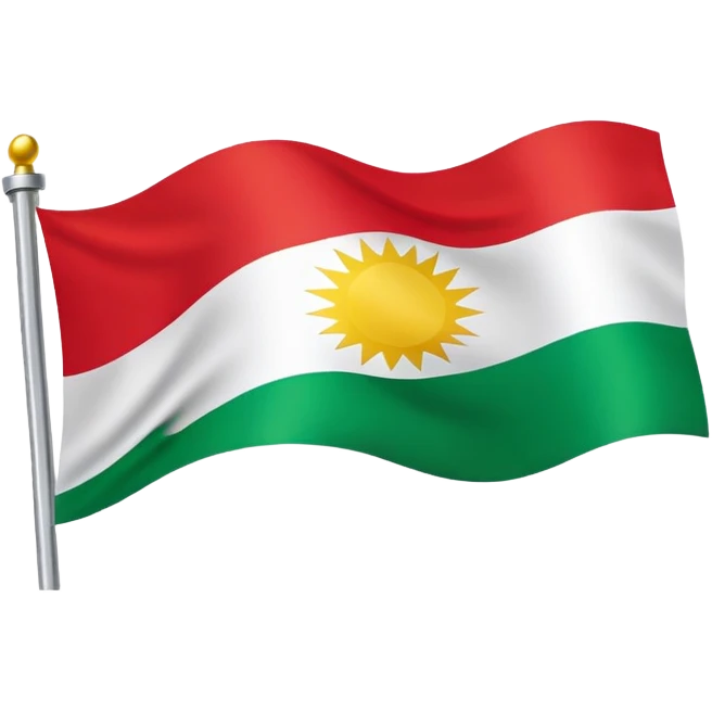 Kurdistan Flagge  emoji