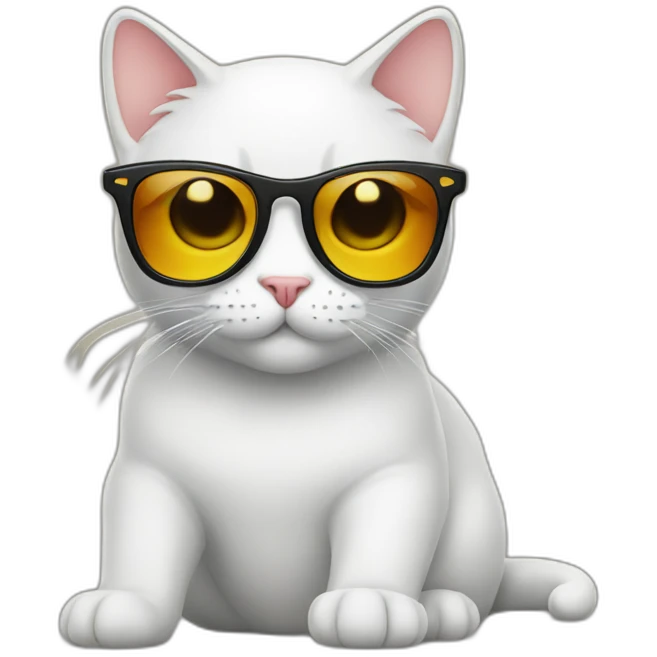 Cat with sunglasses emoji