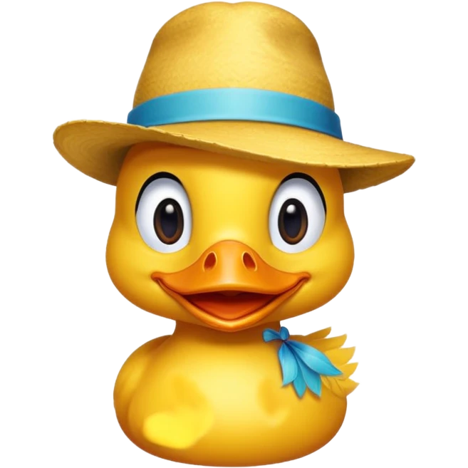carnival duck with hat emoji