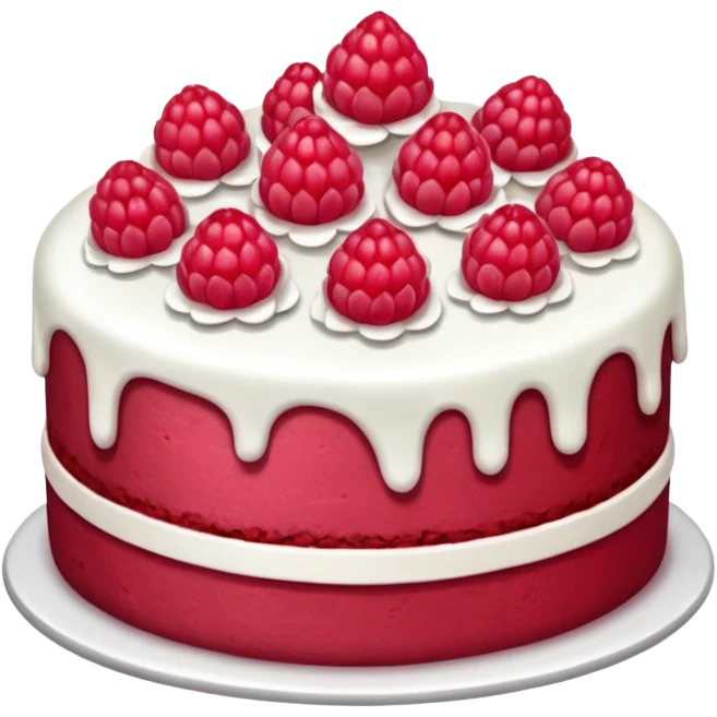 a raspberry cake emoji