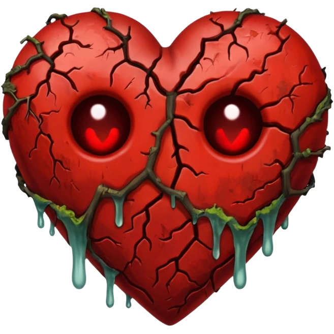 A rotten heart emoji