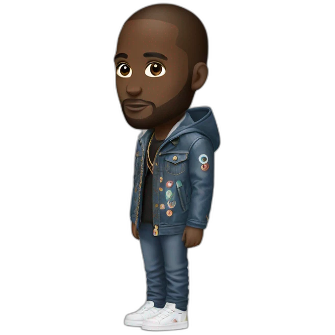 Virgil Abloh with louis Vuitton jacket emoji