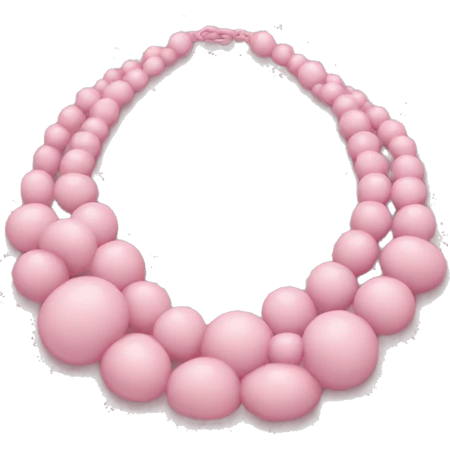 pastel pink beads on the neck emoji