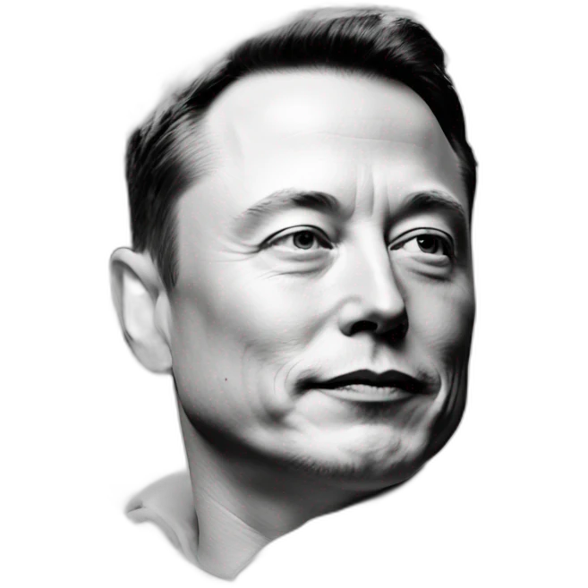 elon musk face on a quarter emoji