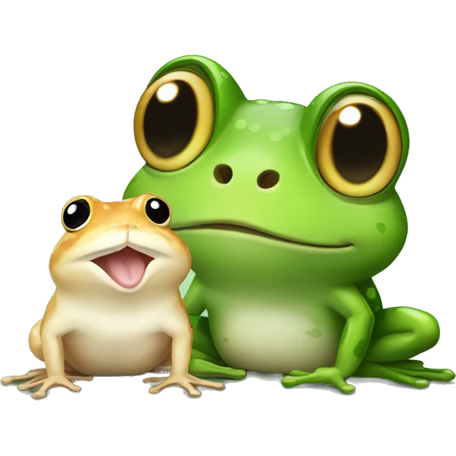 Frog with hamster emoji