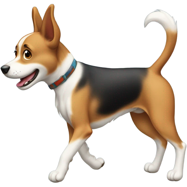 Dog jumping emoji