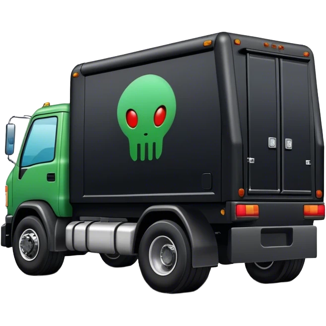 Martian Black Drug Truck, back view emoji