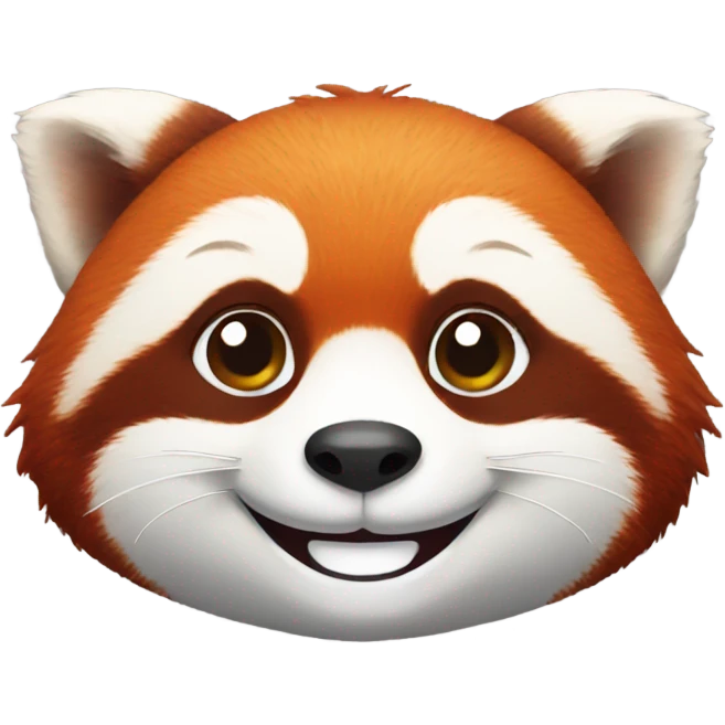 Red panda smiling emoji