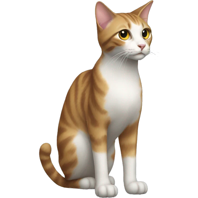 standing cat, full-body, side-profile emoji