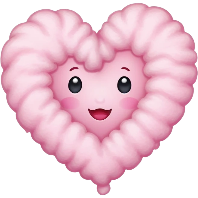 Cotton candy heart emoji