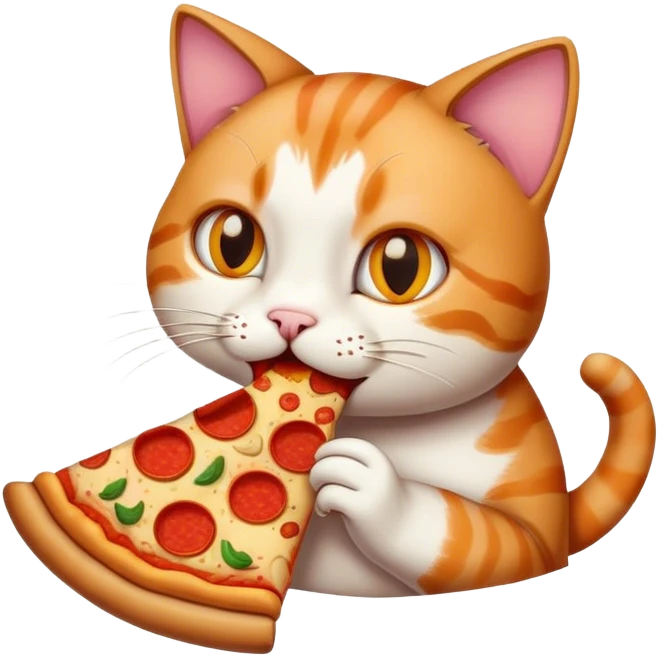 Cat pizza emoji