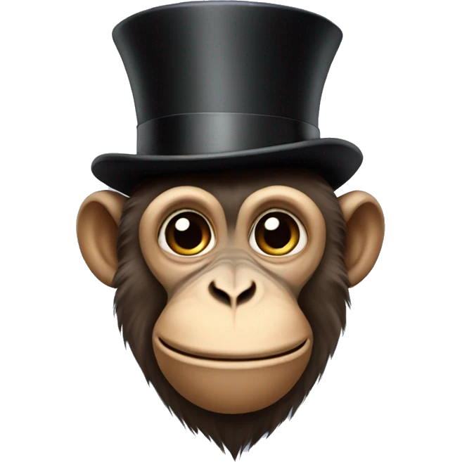 Monkey with a top hat emoji