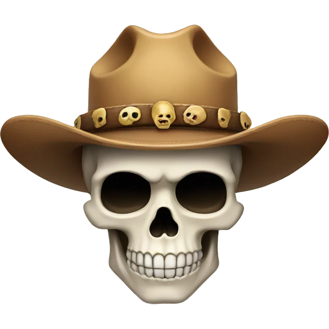 Skull with cowboy hat emoji