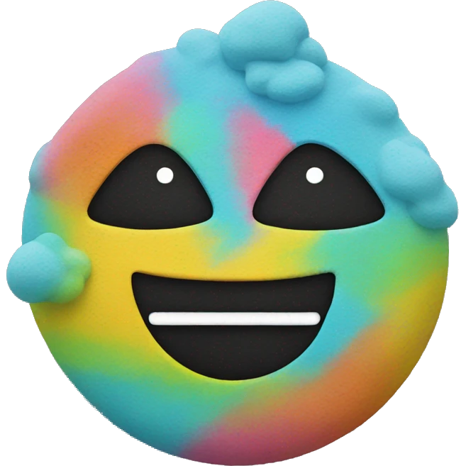 Colourful chalk emoji